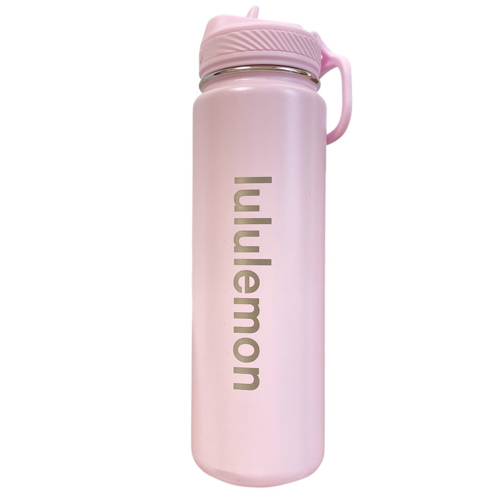 lululemon Back to Life Sport Bottle 24oz Straw Lid, pink glow